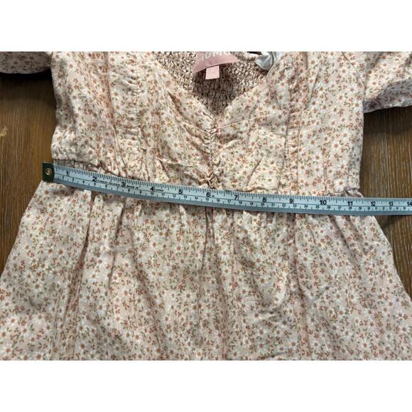 Show Me Your MuMu Cream Floral Puff Sleeve Maxi Dress 100%Cotton US Small - Picture 8 of 8